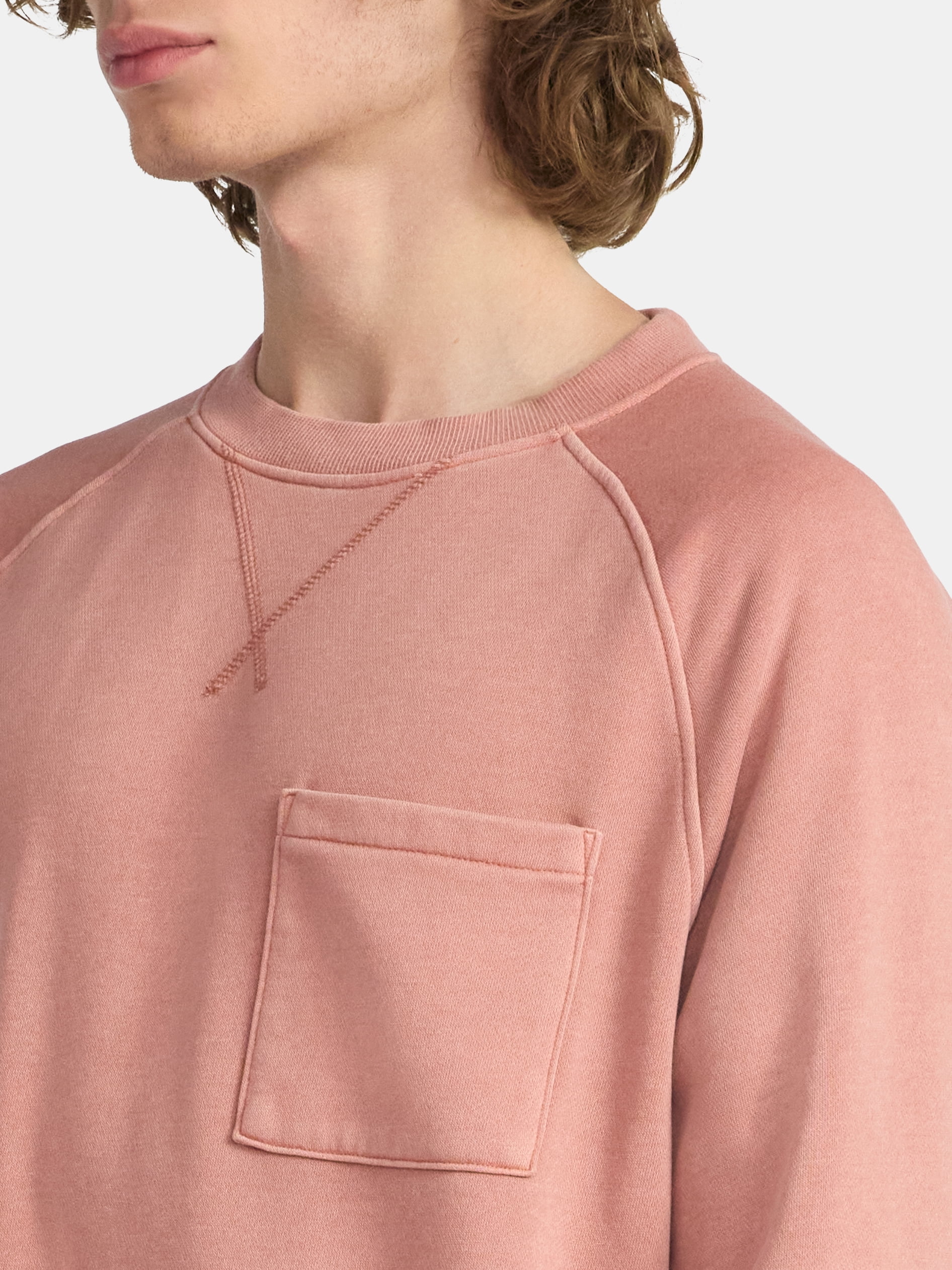 No Boundaries Crewneck Sweatshirt with Long Sleeves, Men's & Big Men's