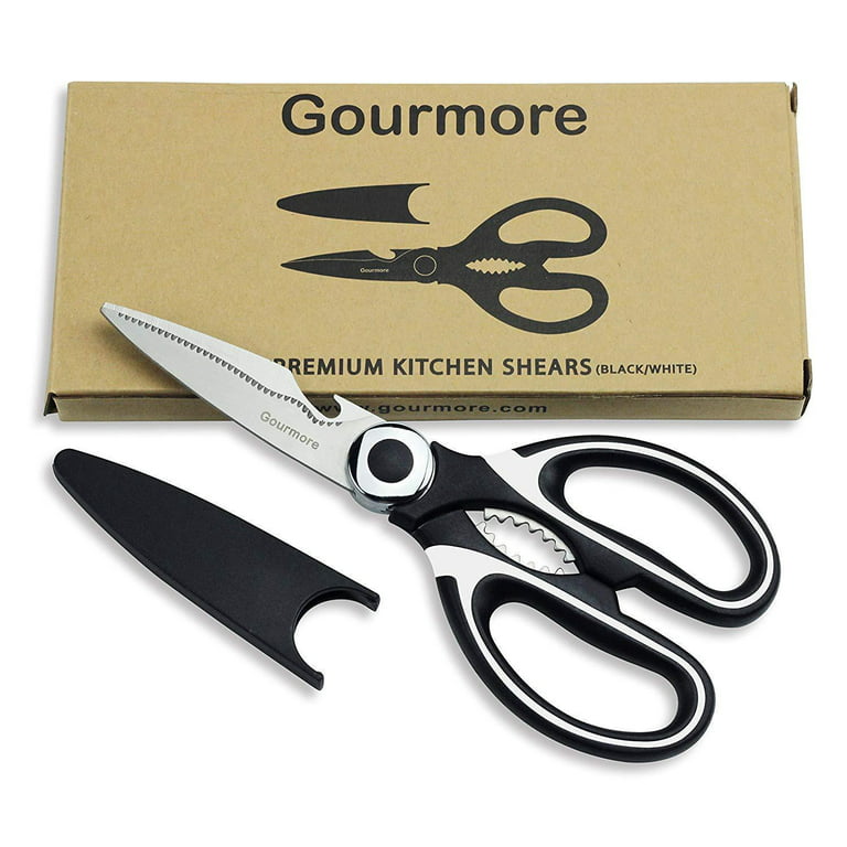Kitchen Shears Come-Apart - Heavy Duty Culinary Scissors for Cutting  Poultry, Fish, Meat, Food - Large Size (9.25”) - Ultra Sharp Blade - Black  Handle
