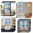 thumbnail image 7 of Blue Ocean Window Privacy Film Waves Beach Cloudy Sky Nature Seaside Scenery Decorative Glass Window Film UV Blocking Static Cling Non-Adhesive Sticker Covering for Home Door 35.4x78.7 inches, 7 of 7