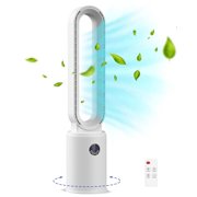 38" Bladeless Fan, Bladeless Tower Fan with Remote, 24 Speeds, 12 Hour Timer, 60°Oscillation, Easy to Clean, Quiet Cooling Fan for Home Office Bedroom (Silver)