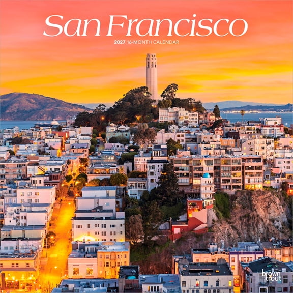 San Francisco | 2027 12x24" (Hanging) Wall Calendar | Plastic-Free | BrownTrout