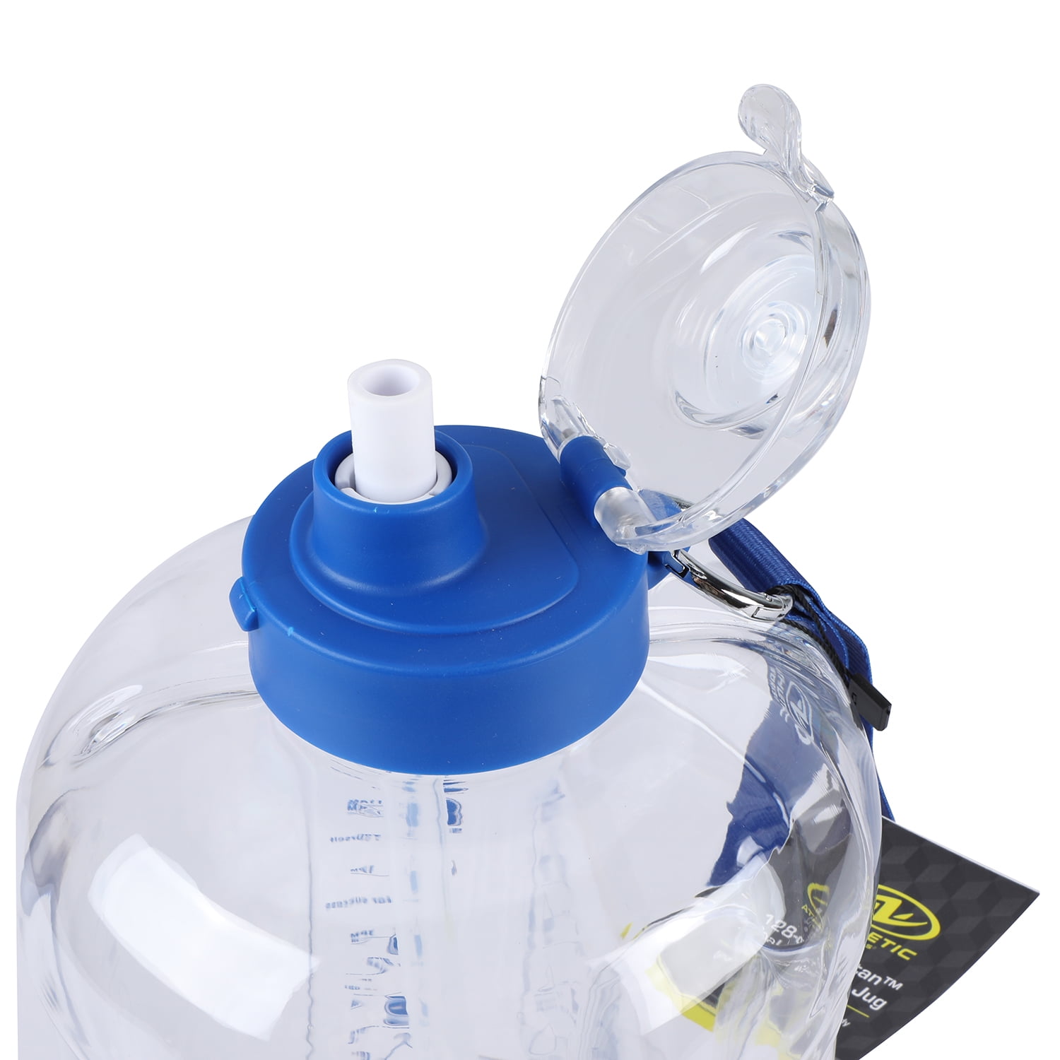 Athletic Works 128 oz Goals Jug with Dual Lid, Blue Accent