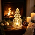 thumbnail image 5 of Crystal Christmas Tree Night Light, Battery Powered Tabletop Lamp, Warm LED Glow, Cozy Winter Holiday Indoor Decor, Star Topped Ornament, 5 of 7