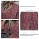 thumbnail image 5 of Vestido estampado cintura adelgazante cuello en V manga acampanada dobladillo casual vestido de una pieza para dama, 5 of 6