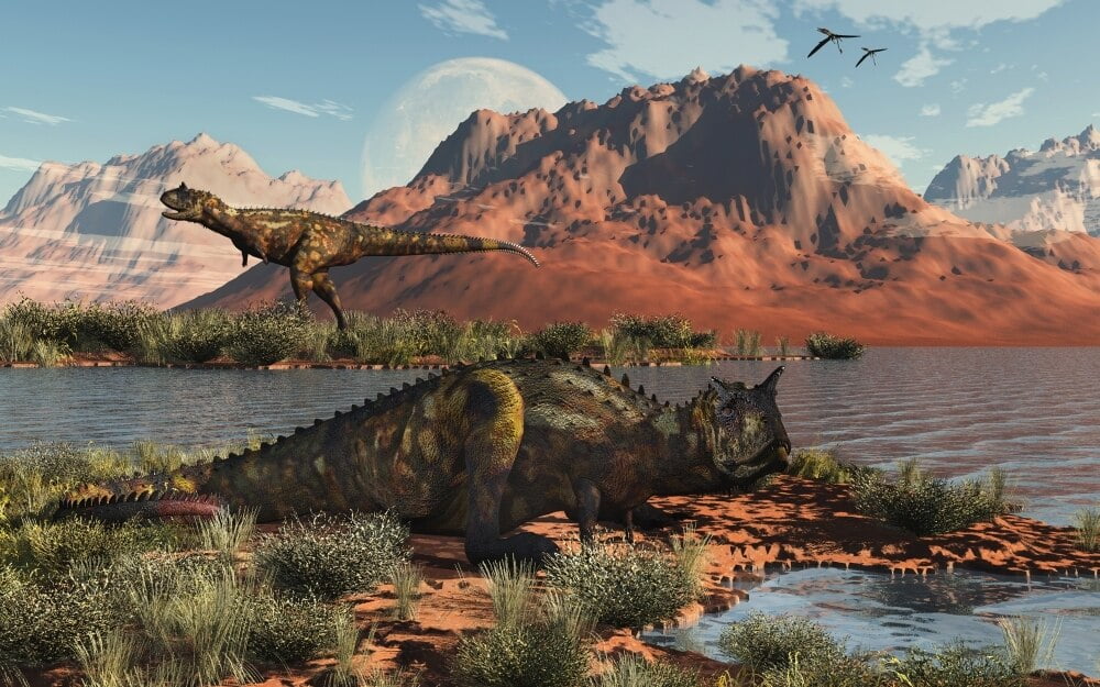 Carnivorous Carnotaurus dinosaurs from the Cretaceous Period Poster Print - Walmart.com