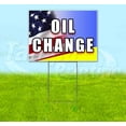 thumbnail image 1 of Oil Change (18" x 24") Yard Sign, Includes Metal Step Stake, 1 of 6