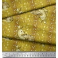 thumbnail image 2 of Soimoi Green Japan Crepe Satin Fabric Deer Animal Skin Decor Fabric Printed BTY 44 Inch Wide, 2 of 3