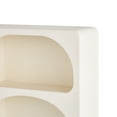 thumbnail image 4 of DecMode 19" x 5" 5-Tier Cream Geometric Wall Shelf with Abstract Block Shapes, 4 of 9