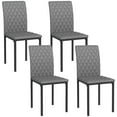 thumbnail image 1 of HOMCOM Dining Chairs Set of 4, Upholstered Faux Leather Accent Chairs, 1 of 10