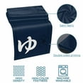 thumbnail image 5 of Bed Runner Scarf for Cal.King Size Bed, Japanese Style Beds Scarf Throws for Foot of Bedding, Modern Minimalist Navy Blue Decorative Beds Runners for Bedroom Guestroom, 102"x20", 5 of 8