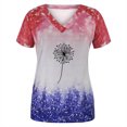 thumbnail image 4 of Blusa de manga corta con cuello en V informal para mujer a la moda, camisetas de verano Fridja zx3393, 4 of 5