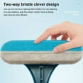 thumbnail image 4 of 2 in 1 Window Screen Clean Brushes Window Screen Clean Brush Double Sided Scraper Plastic Long Handle Wiper Household Car Carpet Cleaning Scraping Blue, 4 of 6