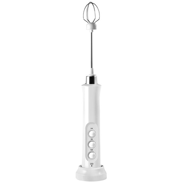 Mousseur à Lait Électrique Rechargeable à Main Mini Mélangeur à Main Mousseur à Lait