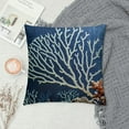 thumbnail image 2 of Shiartex Navy Blue Coastal Coral Pillow Covers Nautical Beach Ocean Theme Sea Print Decorative Throw Pillows Outdoor Summer Pillow Cases for Couch Sofa Bed Decor White, 2 of 5