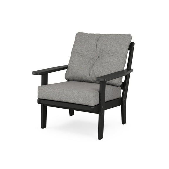 POLYWOOD® Prairie Deep Seating Chair in Black / Grey Mist