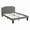 Gray, variant on Poundex Twin Velvet Fabric Upholstered Bed Frame with Slats in Gray