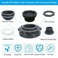 thumbnail image 3 of Uxcell Bulkhead Fitting with Plug G 2-1-2, Double Threaded Bulkhead Water Tank Connector, Grey, 3 of 6