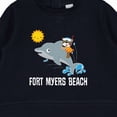 thumbnail image 3 of Inktastic Fort Myers Beach Florida Dolphin Baby Sweatshirt, 3 of 4