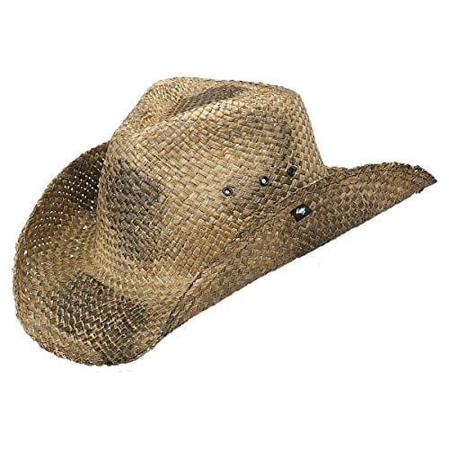 Peter Grimm Drifter Hats, Woven Straw Hat Unisex, Cowboy & Cowgirl Black, Maverick
