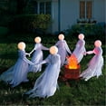 thumbnail image 3 of BOBOMOTI 3 PCS Halloween Witch Decorations Outdoor, Large Glowing Holding Hands Halloween Witches with Stakes, Voice Control Screaming Lighted Witches for Outside Yard Lawn Garden Party Decorations, 3 of 7