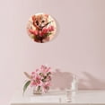 thumbnail image 3 of 10 Inch Wall Clock Battery Operated Silent Clock Decorative for Office, Kitchen, Outdoor, Living Room，Cat Kitten with Flower Beautiful, 3 of 4