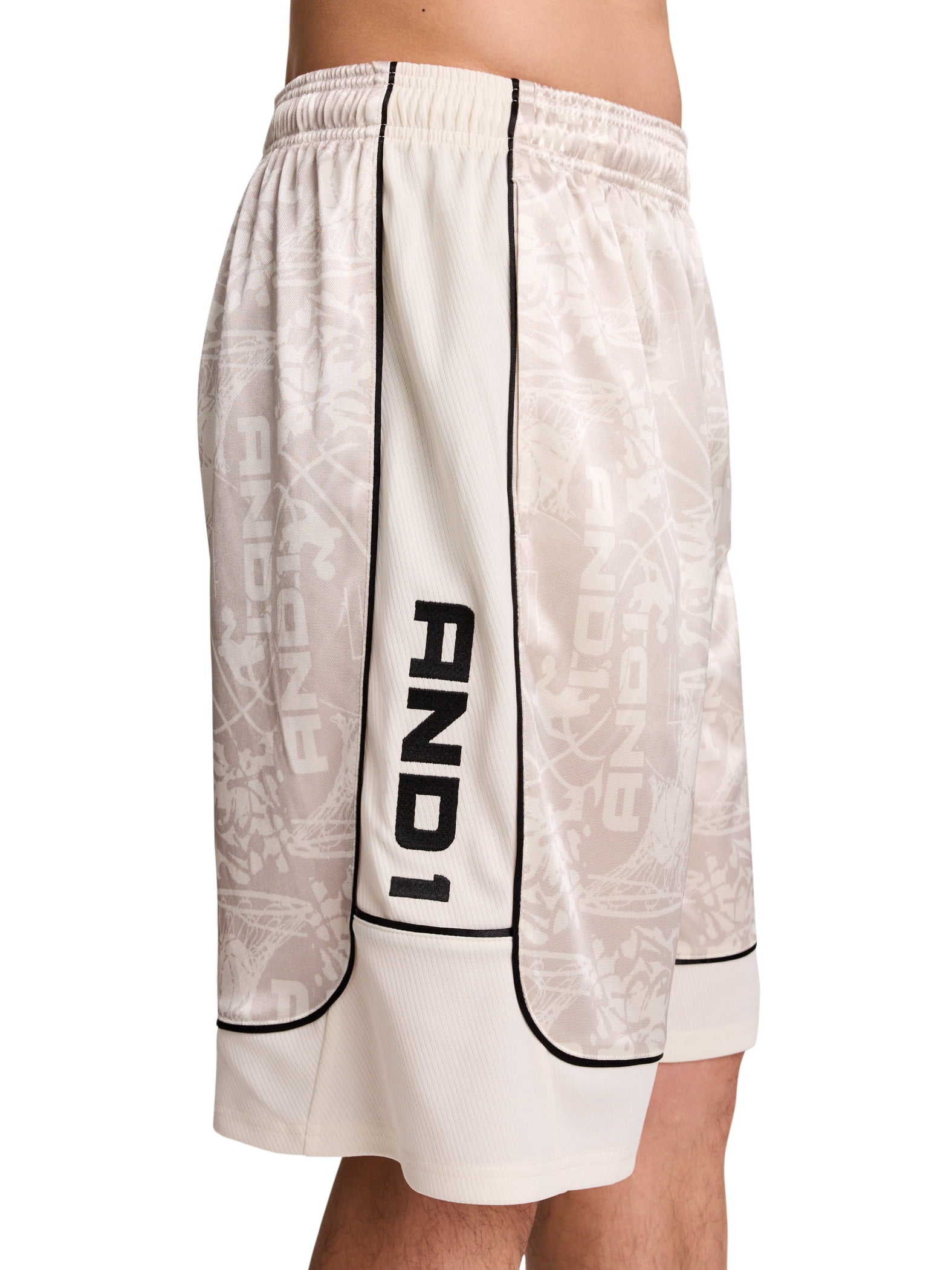 AND1 Men's and Big Men's All Court Short, 11" inseam, up to Size 5XL