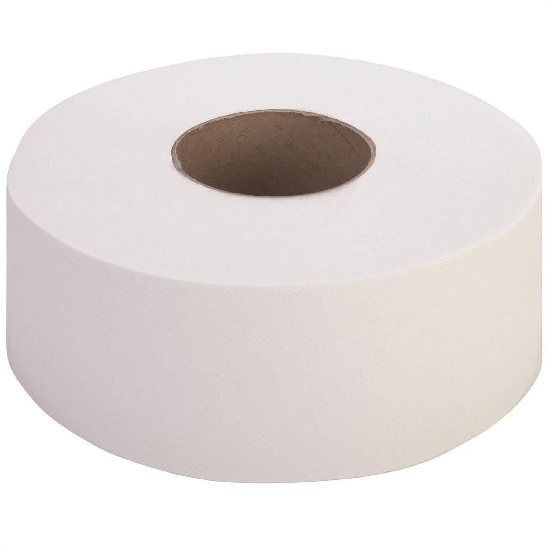 Genuine Joe 1-ply Jumbo Roll Bath Tissue - 1 Ply - 3.63" x 1200 ft - 8.88" Roll Diameter - White - Fiber - 12 / Carton