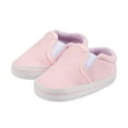 thumbnail image 3 of Povozer Infant Baby Boys Girls Canvas Sneaker Toddler Slip On Anti Skid Newborn First Walkers Shoes(Light Pink,7 Toddler), 3 of 5