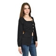 thumbnail image 2 of Blusa con botones metalicos Roman Fashion /Juvenil, 1912 (Negro) negro M, 2 of 5