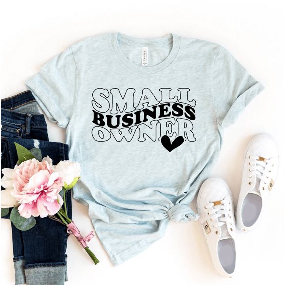 Small Business Owner T-shirt Gift Entrepreneur Top Retro Coffee Mug Tee Mama Shirt Women's Mom Boss Big Dreams Babes Girl