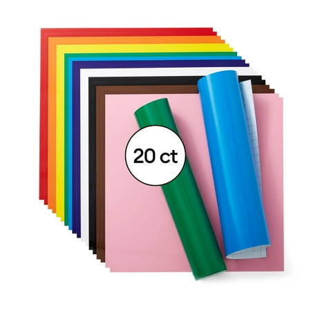 UPC: 0093573576010 | Cricut® Vinyl  Rainbow Sampler – Permanent (20 ct)