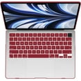 thumbnail image 6 of iBenzer Compatible with 2025 2024 2023 2022 MacBook Air 13 inch Case M4 A3240 M3 A3113 M2 A2681, Hard Shell Case with Keyboard Cover for New Mac Air 13.6" with Touch ID, Wine Red, W-MAT13-KK-WR+1, 6 of 9