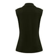 thumbnail image 7 of OAVQHLG3B Tank Top for Women T shirts for women Summer Casual Turn-down Collar Leisure Sleeveless Solid Vest Tops, 7 of 7