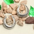 thumbnail image 4 of LeCalla 925 Sterling Silver Jewelry Antique Light-Weight Click Top Hoop Earrings for Women and Teen 27MM, 4 of 11