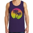 thumbnail image 3 of Palm Trees Sunset - Summer Vacation Tropical Beach Tank Top - 3X-Large - Purple, 3 of 5