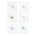 thumbnail image 2 of Miangastore 12 Pcs Serviette en Coton Blanche Brodée Serviette Lavable Petits Mouchoirs, 2 of 8