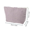 thumbnail image 2 of Unique Bargains 1 Pc Knitted Stripes Makeup Bag Purple Polyester, 2 of 5