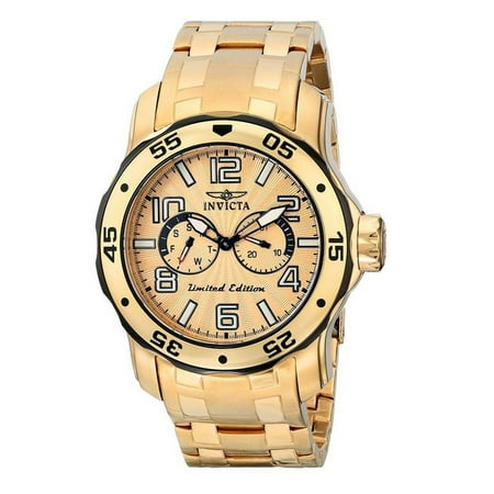 Invicta Men's 18036SYB Pro Diver 18k Gold Ion-Plated Stainless Steel Watch