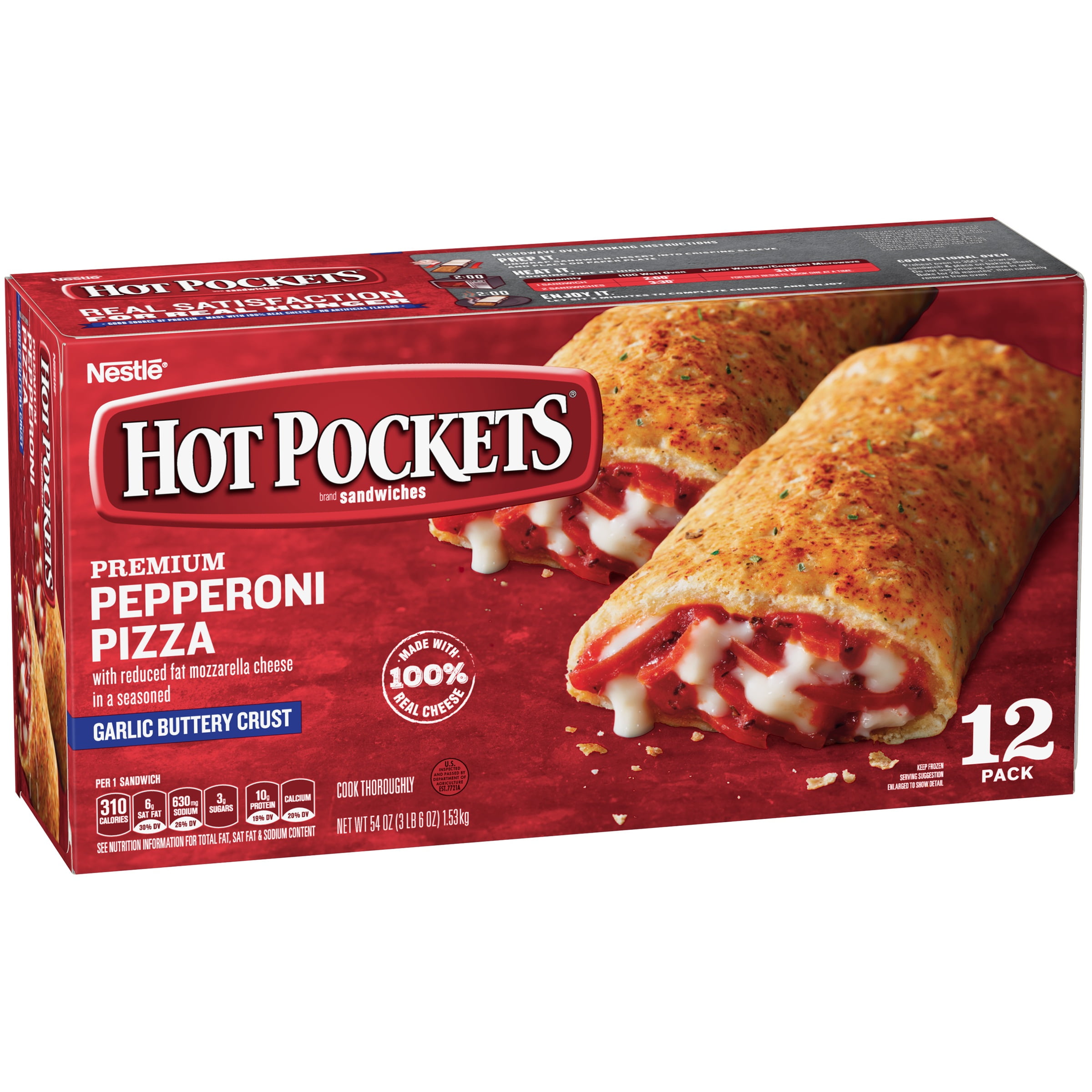 Hot Pockets Pepperoni Pizza Frozen Sandwiches 12 Ct Box Hot Pockets Pepperoni Pizza Frozen Sandwiches 12 Ct Box