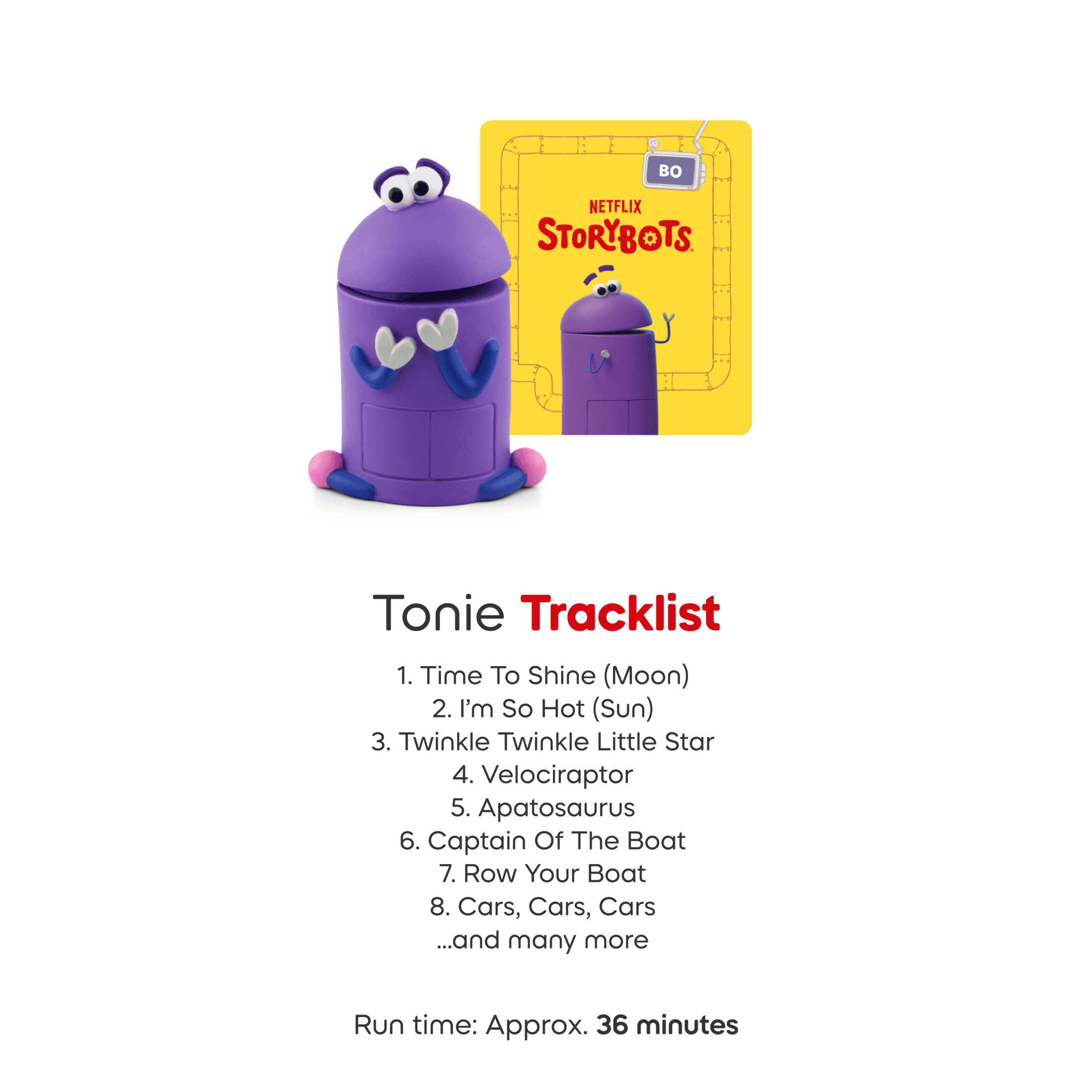 tonies Ask the StoryBots: Bo,Purple Audio Toy Figurine, Age Group 3+