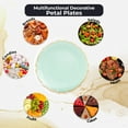 thumbnail image 2 of Exquisite Elegant Plastic Plates For Party 40 Dinner Plates - 40 x 7.5 inch Plastic Dessert Plates Set - Thin Delicate Fancy Plastic Plates Disposable Plates for Party Plates | Mint - Gold Rim, 2 of 7