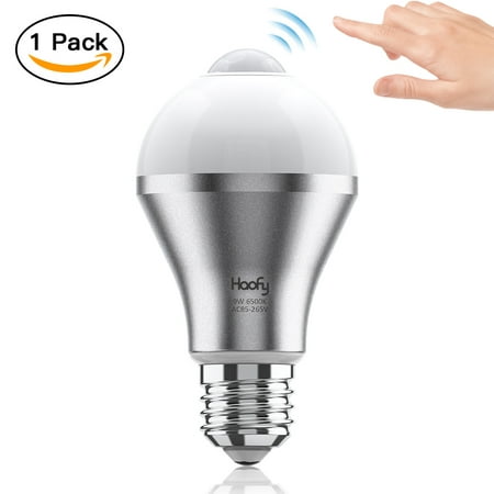Motion Sensor Light Bulb, Haofy 9W E27 Smart PIR LED Bulbs Auto On/Off Security Lights (Best Outdoor Pir Lights)