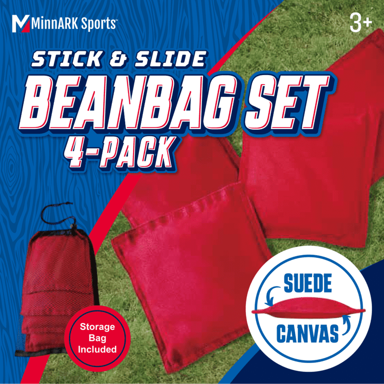 Stick & Slide Beanbags, 4-Pack, Red, for Ages 3 and up, by MinnARK