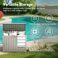 thumbnail image 5 of Outdoor Storage Box, 50 Gallon Waterproof Resin Deck Box, Storage Bin for Package Delivery, Patio Furniture Cushion, Garden Tools, Pool Accessories, Weatherproof and UV Resistant, Grey, 5 of 8