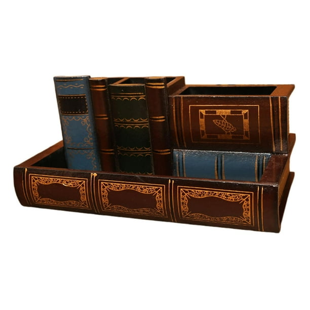 Portalápices de madera multifuncional, organizador de escritorio, portalápices con cajón 245x115x115 CM