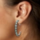 thumbnail image 5 of Pendientes para mujer, regalos para mujer, pendientes de aro grandes de turquesa occidental en forma de C, pendientes de turquesa, pendientes, 5 of 5