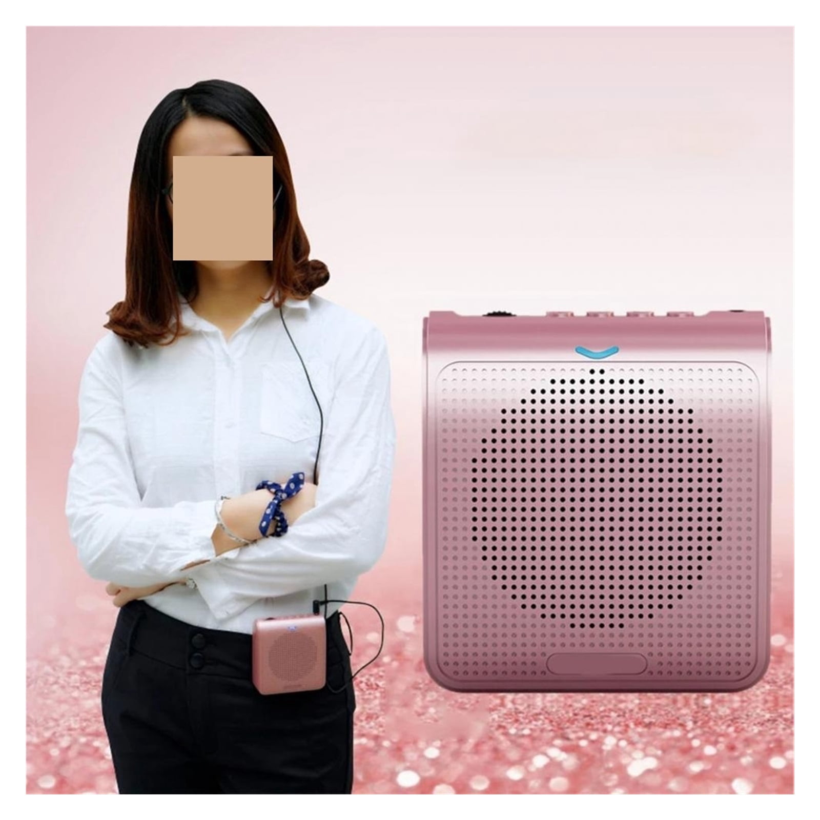 5W Mini Voice Amplifier Loudspeaker With Microphone Rechargeable Speaker For Teacher Loudspeaker Microphone ,Wide Coverage Area