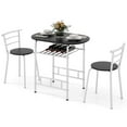 thumbnail image 1 of Costway 3 Piece Dining Set Table 2 Chairs Bistro Pub Home Kitchen Breakfast Furniture, 1 of 10