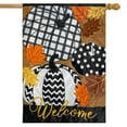 thumbnail image 2 of Briarwood Lane Fall Patterned Pumpkins Burlap House Flag, 2 of 4
