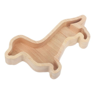 Wooden Pallets Wood Plate Fruit Dessert Plate Candy Dish Funny Serving Tray Dachshund Dog Shaped Tray